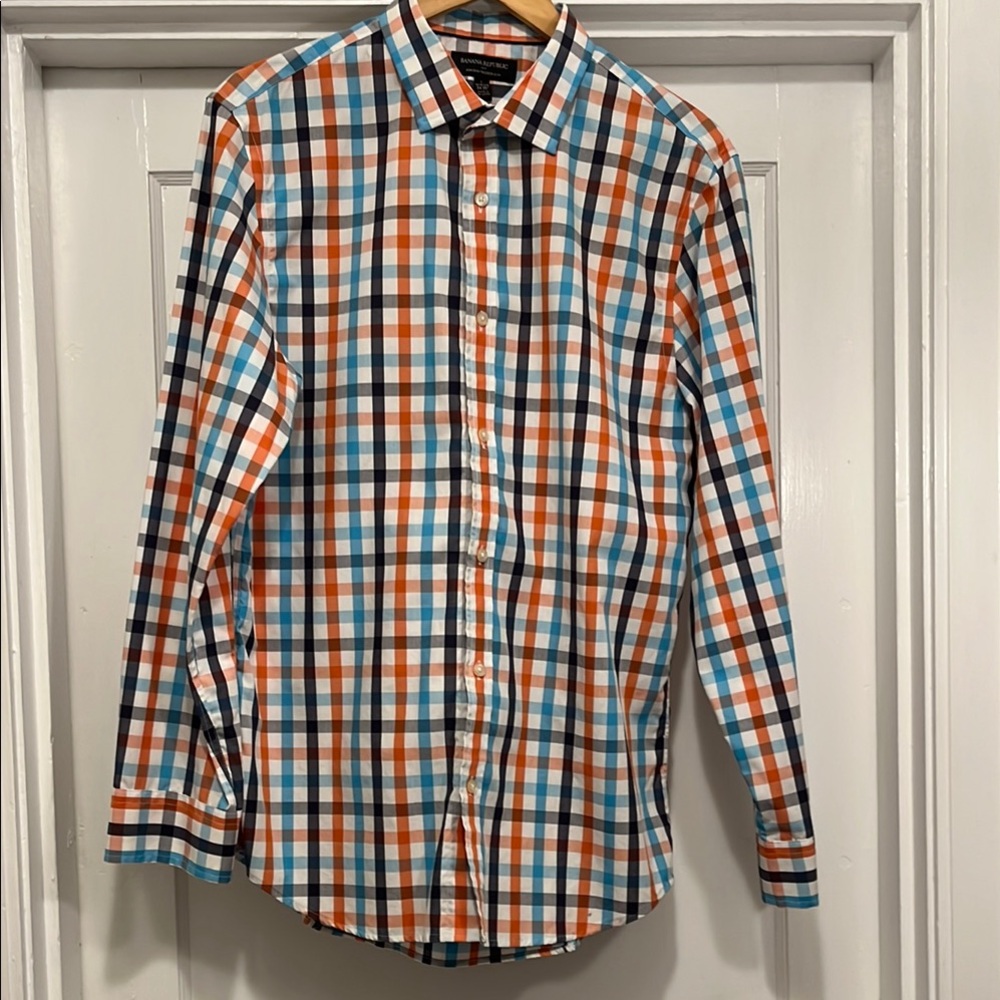 Banana Republic Men's Multicolor Checkered Shirt